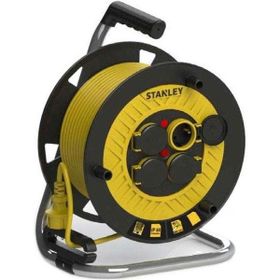 Stanley 50 mt 3x1.5 mm ST-P Termikli IP44 4 Kapaklı Soketli Profesyonel Makaralı Kablo