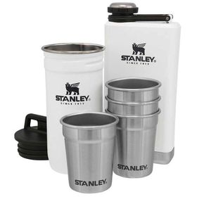 Stanley Adventure Çelik Beyaz Shot Bardak ve Matara Seti