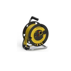 Stanley IP44 4 Kapaklı Soketli 25 mt 3x25 mm Termikli Profesyonel Makaralı Kauçuk Kablo