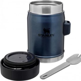 Stanley Klasik Kaşıklı 0,40 lt Koyu Mavi Paslanmaz Çelik Yemek Termosu