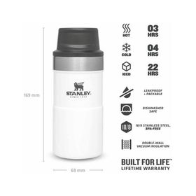 Stanley Klasik Trigger-Action 0.25 lt Beyaz Termos Bardak