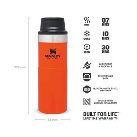 Stanley Klasik Trigger Action 0.47 L Turuncu Seyahat Bardağı