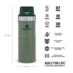 Stanley Klasik Trigger-Action 0,47 lt Yeşil Termos Seyahat Bardağı