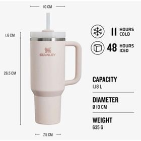 Stanley Quencher H2.0 FlowState Paslanmaz Çelik 1.18 lt Rose Quartz 2.0 Vakum Yalıtımlı Bardak Termos