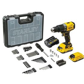 Stanley SCD700D2KA 18 V 2x2 Ah Akülü Darbesiz Matkap + 100 Parça Aksesuar