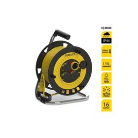 Stanley ST-P-2515 Dört Prizli 3x1.5 mm 25 Metre Makaralı Seyyar Uzatma Kablosu