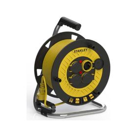 Stanley ST-P-2515 Dört Prizli 3x1.5 mm 25 Metre Makaralı Seyyar Uzatma Kablosu