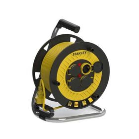 Stanley ST-P-2525 Dört Prizli 3x2.5 mm 25 Metre Makaralı Seyyar Uzatma Kablosu