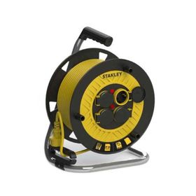 Stanley ST-P-2525 Dört Prizli 3x2.5 mm 25 Metre Makaralı Seyyar Uzatma Kablosu