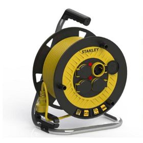 Stanley ST-P-4025 Dört Prizli 3x2.5 mm 40 Metre Makaralı Seyyar Uzatma Kablosu