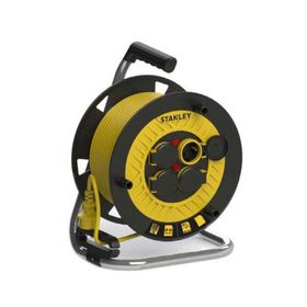 Stanley ST-P-4025 Dört Prizli 3x2.5 mm 40 Metre Makaralı Seyyar Uzatma Kablosu