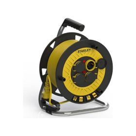 Stanley ST-P-4025 Dört Prizli 3x2.5 mm 40 Metre Makaralı Seyyar Uzatma Kablosu