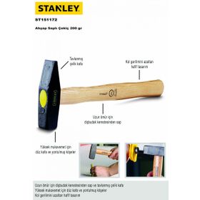 Stanley ST151172 Ahşap Saplı Çekiç