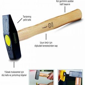 Stanley ST151174 Ahşap Saplı Çekiç