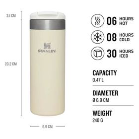 Stanley The AeroLight Transit Cream Metallic 470 ml Termos Bardak