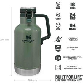Stanley The Easy Pour Growler 1.9 L Asker Yeşili Termos