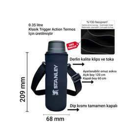 Stanley Trigger Action Neopren 0,35 lt Termos Kılıfı ve Omuz Askısı