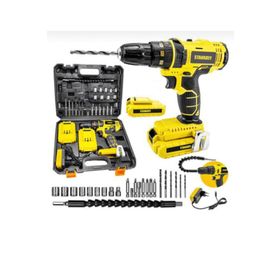 Stanrayf 52 W 6ah Germany Lion Otomatik Çelik Şanzman Çift Aklü Darbeli Şarjlı Matkap+27 Pcs Uç Set