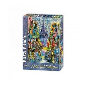 Star 1000 Parça Galata Kulesi Puzzle Altın Varaklı Puzzle