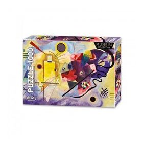 Star 1000 Parça Sarı Kırmızı Mavi İllüstrasyon Puzzle