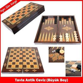Star 1021798 Antik Ceviz Tavla Takımı