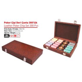 Star 1086155 Deri Çanta 300'lük Poker Çipi Oyunu