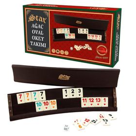 Star 8694051010839 1010839 Ağaç Oval Okey Takımı