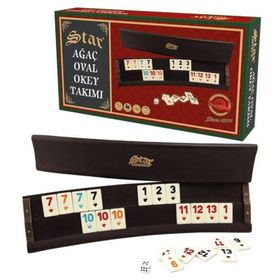 Star 8694051010839 1010839 Ağaç Oval Okey Takımı