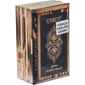 Star Ahşap Kutulu Tarot Kartı