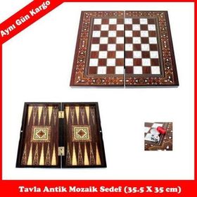 Star Antik Mozaik Sedef Tavla Takımı
