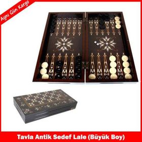 Star Antik Sedef Lale Tavla Takımı