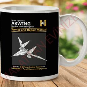 Star Fox Arwing Servis ve Onarım Kılavuzu Baskılı Kupa