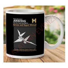 Star Fox Arwing Servis ve Onarım Kılavuzu Baskılı Kupa
