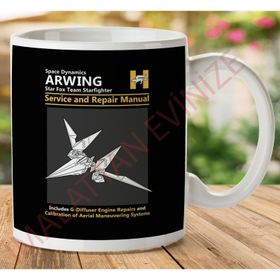 Star Fox Arwing Servis ve Onarım Kılavuzu Baskılı Kupa