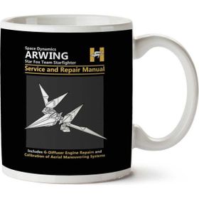 Star Fox Arwing Servis ve Onarım Kılavuzu Baskılı Kupa