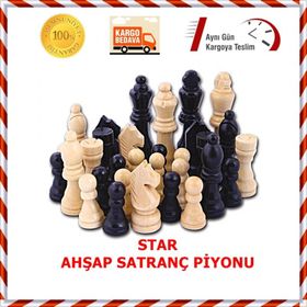 Star No:2 Ahşap Satranç Piyonu