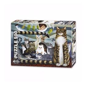 Star Oyun Aletleri 1100622 Kedi Ailesi 500 Parça Puzzle