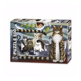 Star Oyun Aletleri 1100622 Kedi Ailesi 500 Parça Puzzle