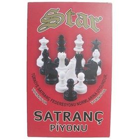 Star Oyun Büyük Boy Plastik Satranç Taşları