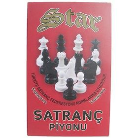 Star Oyun Pilastik Satranç Taşları Turnuva Boyu