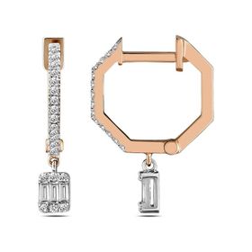 Star Pırlanta 0.37 Karat Pırlanta Baget Küpe