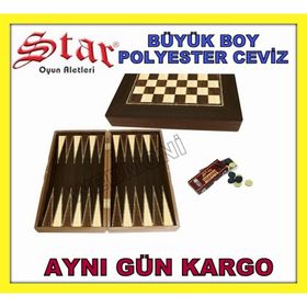 Star Polyester Ceviz Büyük Boy Tavla