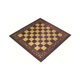 Star Polyester Ceviz Küçük 29x29 cm Satranç Sehpası