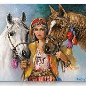 Star Puzzle 1000 Parça Köylü Kızı ve Atları Puzzle