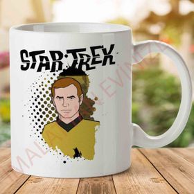 Star Trek Animated Grunge Captain Kirk Baskılı Kupa