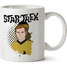 Star Trek Animated Grunge Captain Kirk Baskılı Kupa