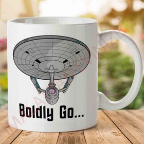 Star Trek Enterprise Boldly Go Baskılı Kupa