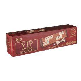 Star Vip Ahşap Okey Takımı 12 Yaş Üstü 4 Kişilik Kutu Oyunu