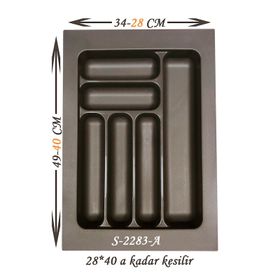 Starax 2283-A Antrasit 34x49cm Plastik Kaşıklık