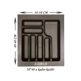 Starax 2285-A Antrasit 44x49cm Plastik Kaşıklık